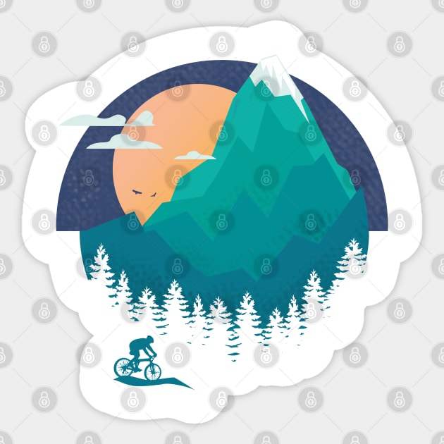 mountain biking Sticker by FerMinem